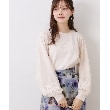 クチュールブローチ(Couture Brooch)の【大人フェミニン・ぽわん袖】レース・チュールドッキングニット12