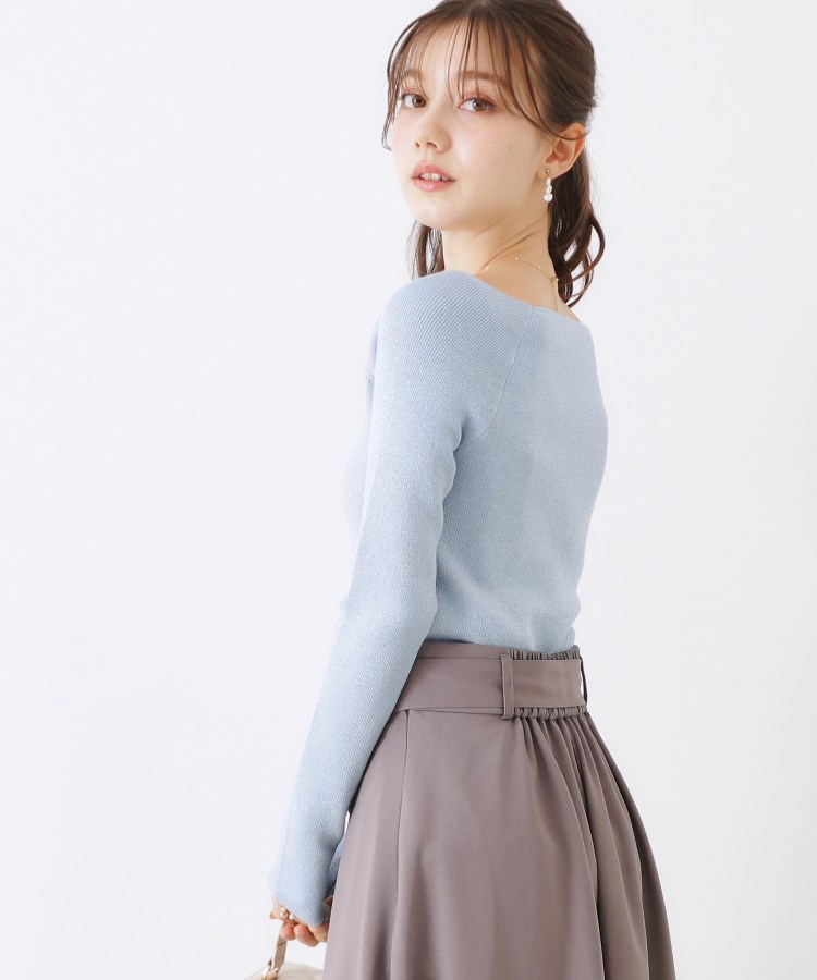 クチュールブローチ(Couture Brooch)のラメ混ボートネックリブニットプルオーバー20