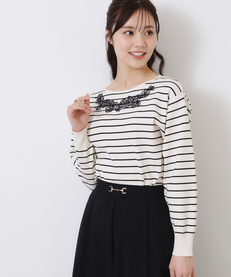 クチュールブローチ(Couture Brooch)の【大人可愛い・通勤】フラワーエンブロニット33