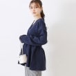 クチュールブローチ(Couture Brooch)のペプラムニットカーディガン ネイビー(094)