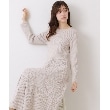 クチュールブローチ(Couture Brooch)の【上品な落ち感・美シルエット】アイレットリブデザインニットワンピース5