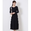 クチュールブローチ(Couture Brooch)の【上品な落ち感・美シルエット】アイレットリブデザインニットワンピース29