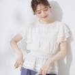 クチュールブローチ(Couture Brooch)の【大人可愛い・華やか】ダブルフリル袖ペプラムブラウス8