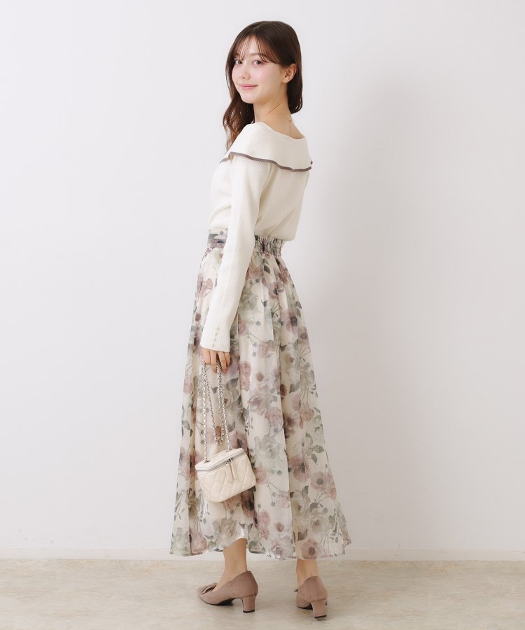 クチュールブローチ(Couture Brooch)の【華奢見え・フェミニン】変形カラーリブニット3