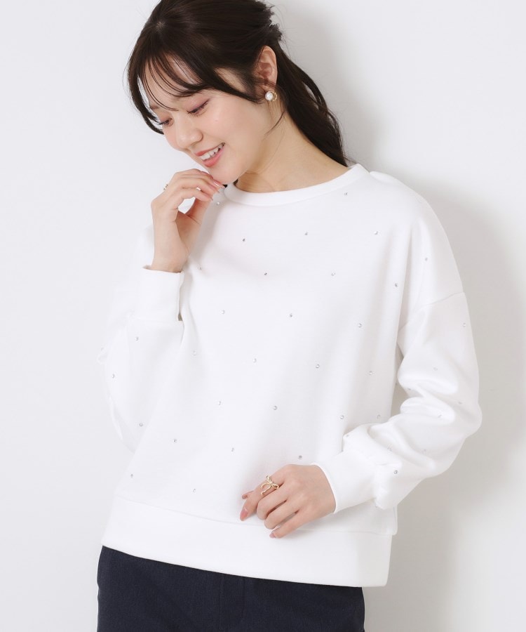 クチュールブローチ(Couture Brooch)のビジューダンボールプルオーバー オフホワイト(003)