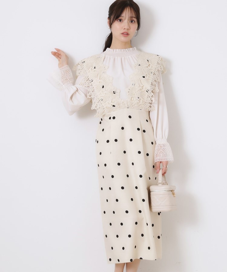 クチュールブローチ(Couture Brooch)のレースデザインドットジャンスカ1