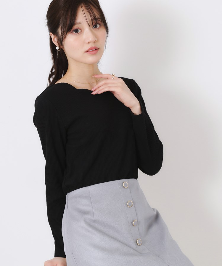 クチュールブローチ(Couture Brooch)の【新色あり/通勤/マシンウォッシャブル・アンチピリング機能付き】ハートネックテレコプルオーバー21