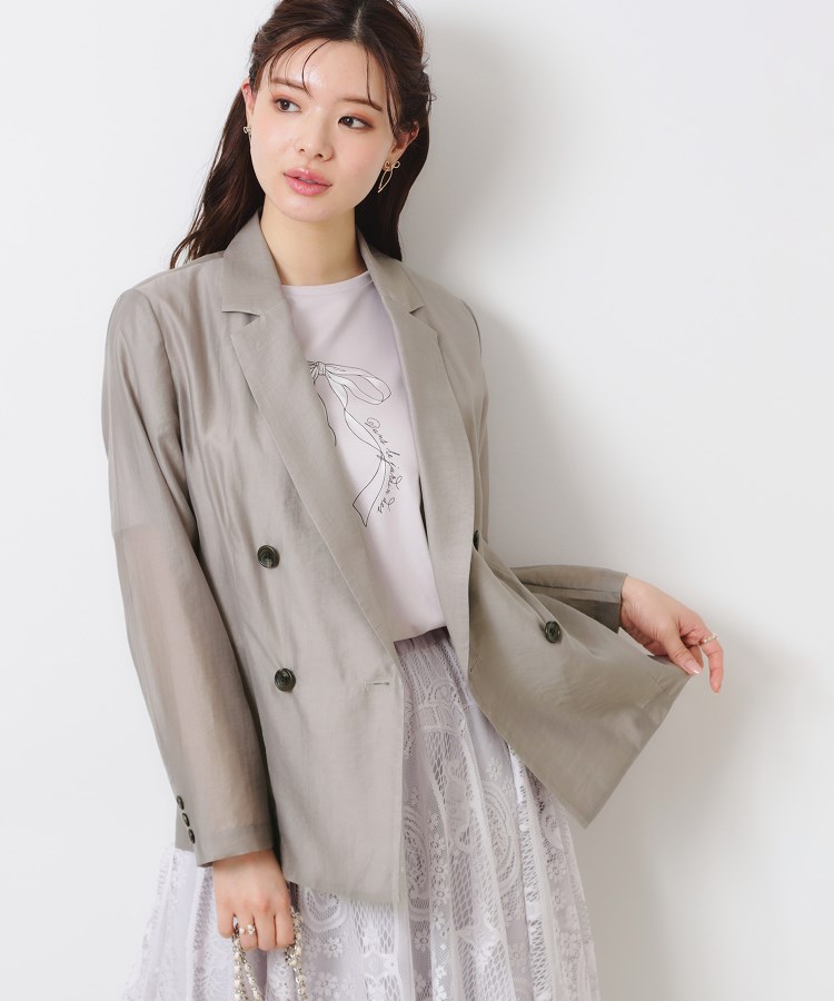 クチュールブローチ(Couture Brooch)の【オシャレな透け感・通勤】シアージャケット15