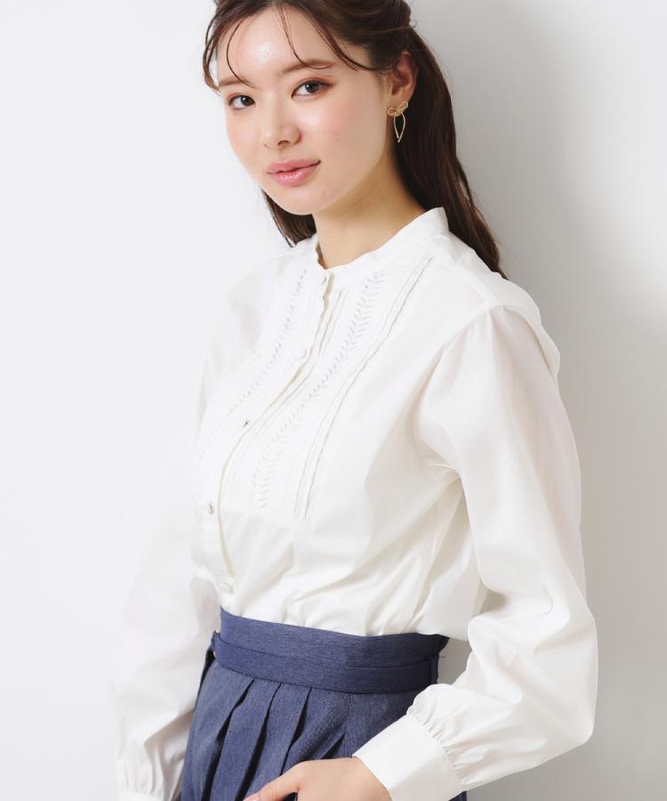クチュールブローチ(Couture Brooch)の【きれいめ・通勤】ランダムタックレースシャツ9