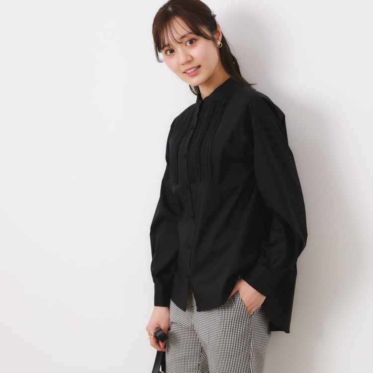 クチュールブローチ(Couture Brooch)の【きれいめ・通勤】ランダムタックレースシャツ シャツ・ブラウス