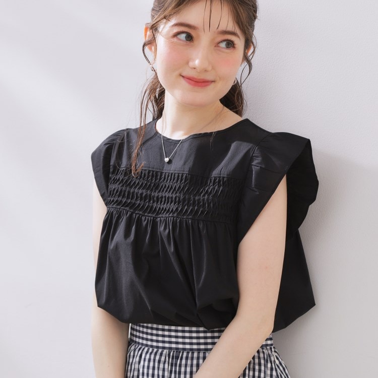 クチュールブローチ(Couture Brooch)の【大人可愛い・きれいめ】ランダムタックシャツブラウス シャツ・ブラウス