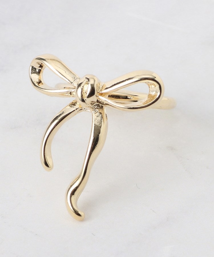 クチュールブローチ(Couture Brooch)のリボンモチーフリング ゴールド(007)