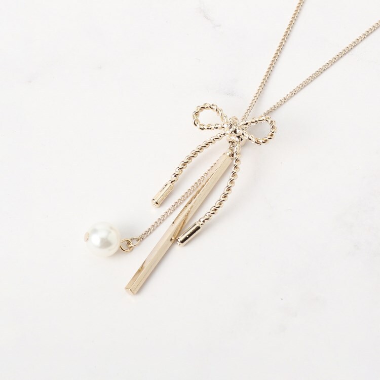 クチュールブローチ(Couture Brooch)のリボンモチーフラリエットネックレス ネックレス