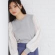 クチュールブローチ(Couture Brooch)の【大人可愛い・フェミニン・通勤】袖レースドッキングニット23