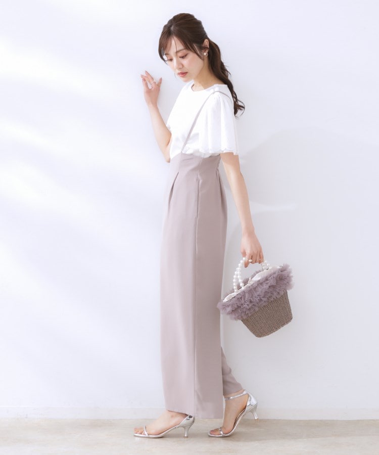 クチュールブローチ(Couture Brooch)の【二の腕カバー・通勤】レース袖テレコトップス2