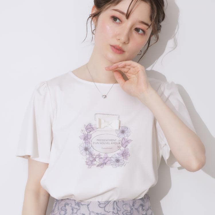 クチュールブローチ(Couture Brooch)の【接触冷感・UVカット】パフュームプリントTシャツ