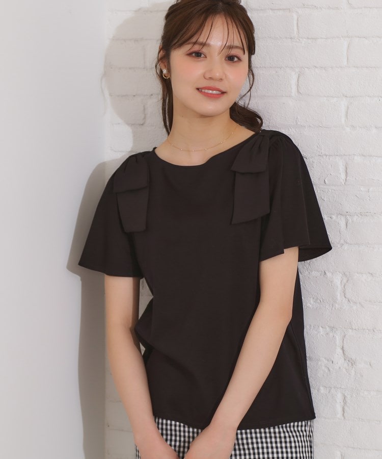 クチュールブローチ(Couture Brooch)の【リボン・マシンウォッシャブル・UV機能・接触冷感】肩リボントップス26