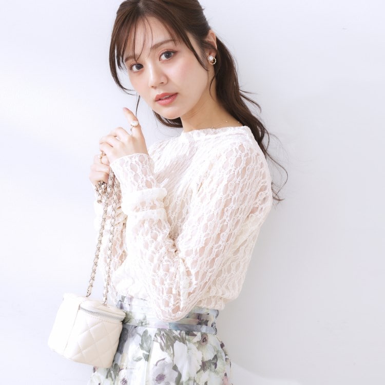 クチュールブローチ(Couture Brooch)のレースクルーネックプルオーバー カットソー