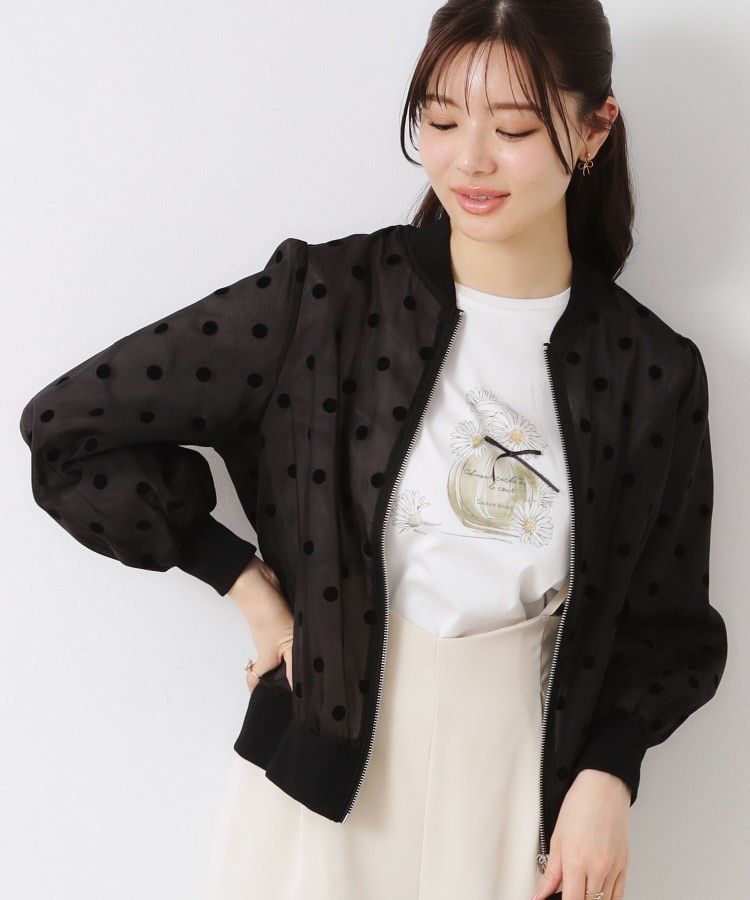 クチュールブローチ(Couture Brooch)のフロッキードットブルゾン13