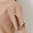 クチュールブローチ(Couture Brooch)の【一枚でキマる・華やか】パール調付チューリップ袖ニット51
