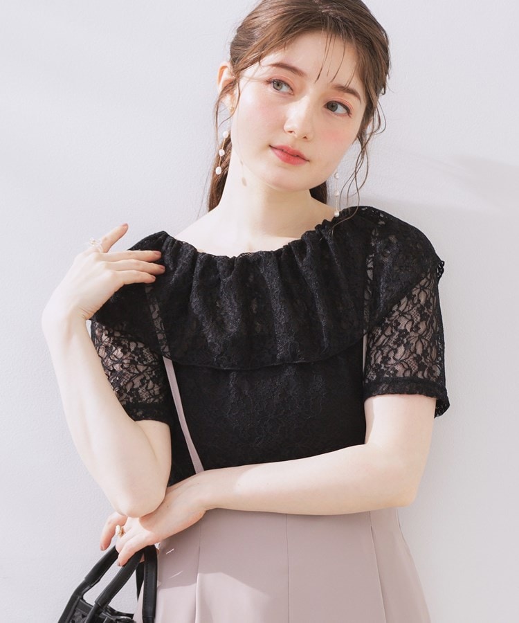 クチュールブローチ(Couture Brooch)のレースフレアオフショルTOPS8