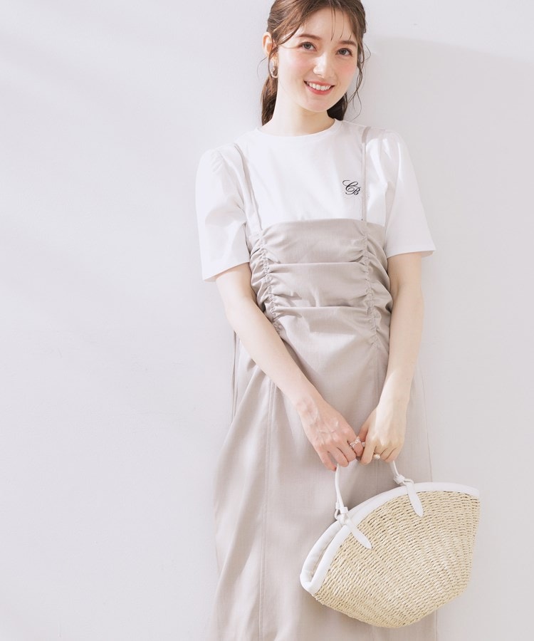 クチュールブローチ(Couture Brooch)のシャーリングデザインキャミワンピース1