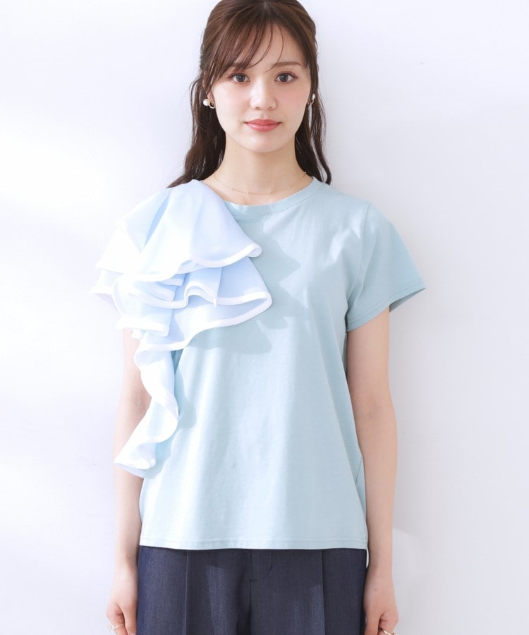 クチュールブローチ(Couture Brooch)のシルケットアシメデザインフリルT26