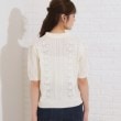 クチュールブローチ(Couture Brooch)の【洗える・大人可愛い】リボン透かし柄ポロニット32