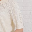 クチュールブローチ(Couture Brooch)の【洗える・大人可愛い】リボン透かし柄ポロニット34