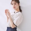 クチュールブローチ(Couture Brooch)の【フェミニン・二の腕カバー・通勤】サッカードットデザインブラウス4