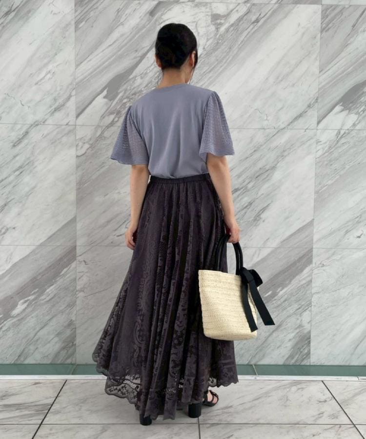 クチュールブローチ(Couture Brooch)の【手洗い可能・UV・アンチピリング・接触冷感・二の腕カバー】透かし袖ニットトップス31