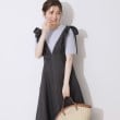 クチュールブローチ(Couture Brooch)のデニムライク肩リボンワンピース1