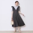 クチュールブローチ(Couture Brooch)のデニムライク肩リボンワンピース4