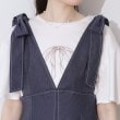 クチュールブローチ(Couture Brooch)のデニムライク肩リボンワンピース19