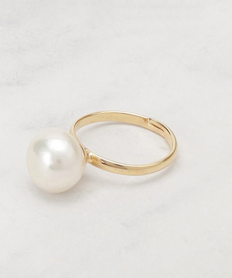 クチュールブローチ(Couture Brooch)の淡水パール一粒リング1