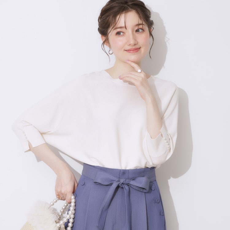 クチュールブローチ(Couture Brooch)の前後2WAYサマードルマンニット ニット/セーター