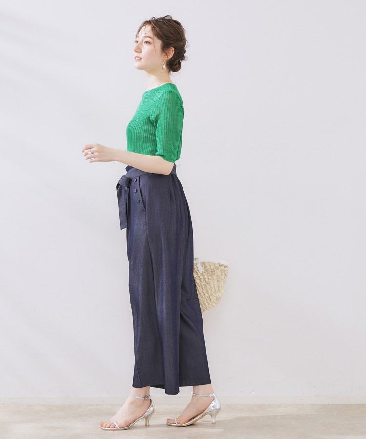 クチュールブローチ(Couture Brooch)のラメリブ5分袖ニット12