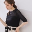 クチュールブローチ(Couture Brooch)のラメリブ5分袖ニット22