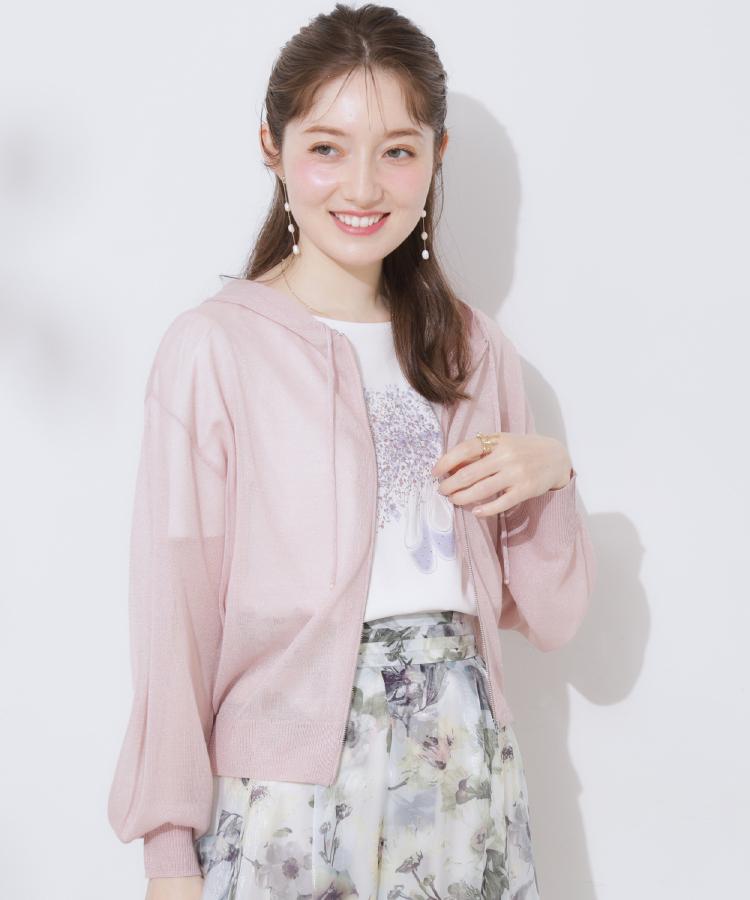 クチュールブローチ(Couture Brooch)の【上品な透け感・大人カジュアル】LEVITAジップアップフーディー43