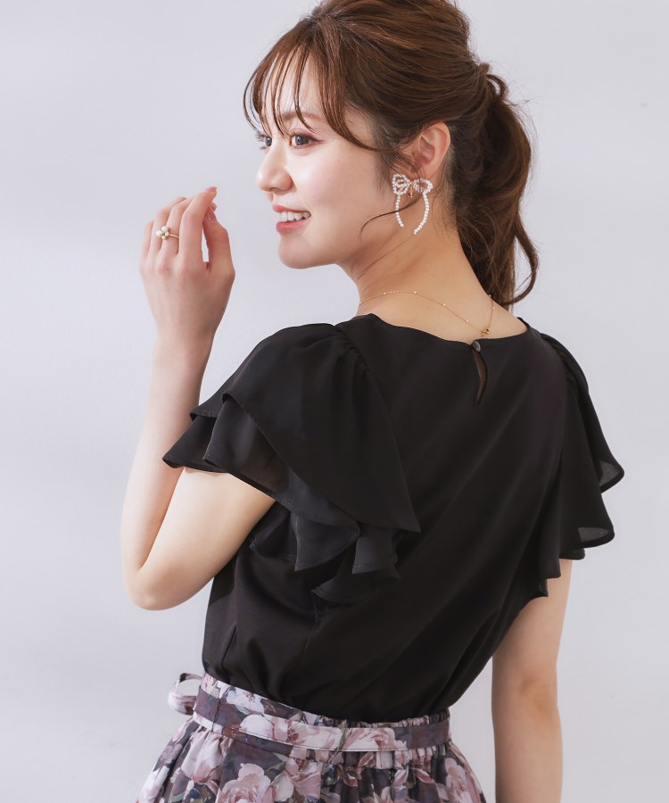 クチュールブローチ(Couture Brooch)の【接触冷感・UVカット・二の腕カバー】ラッフルフレアスリーブ16