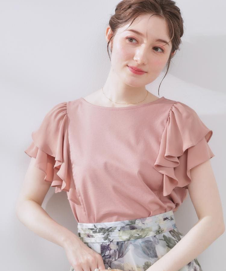 クチュールブローチ(Couture Brooch)の【接触冷感・UVカット・二の腕カバー】ラッフルフレアスリーブ30