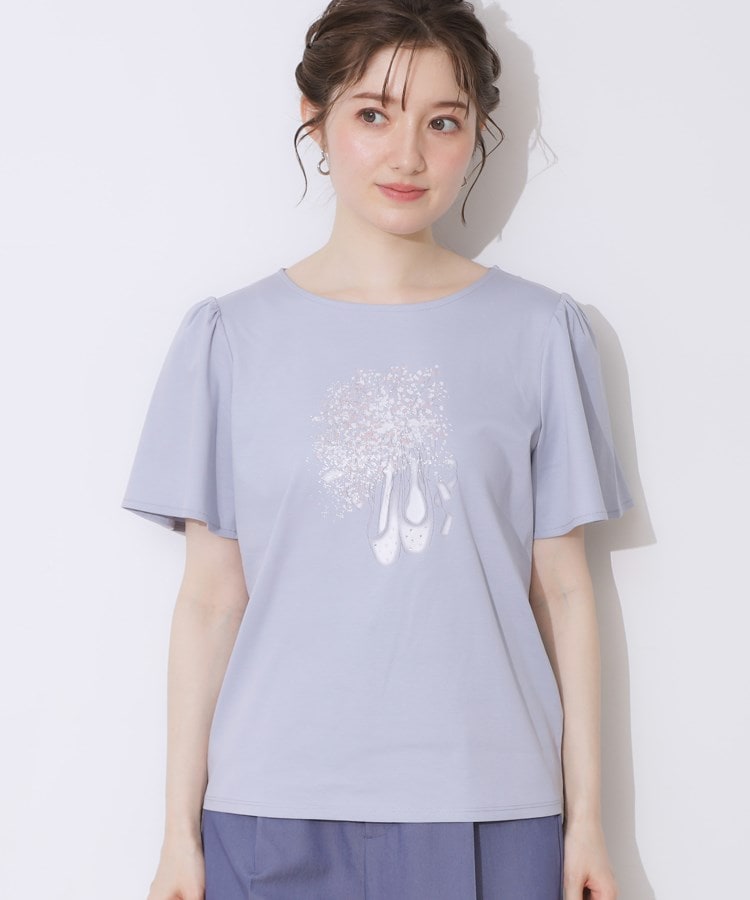 クチュールブローチ(Couture Brooch)の【接触冷感・UVカット】トゥシューズプリントTシャツ34