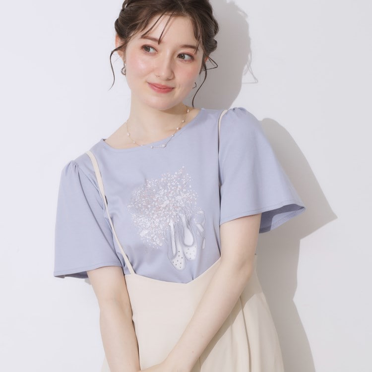 クチュールブローチ(Couture Brooch)の【接触冷感・UVカット】トゥシューズプリントTシャツ Ｔシャツ