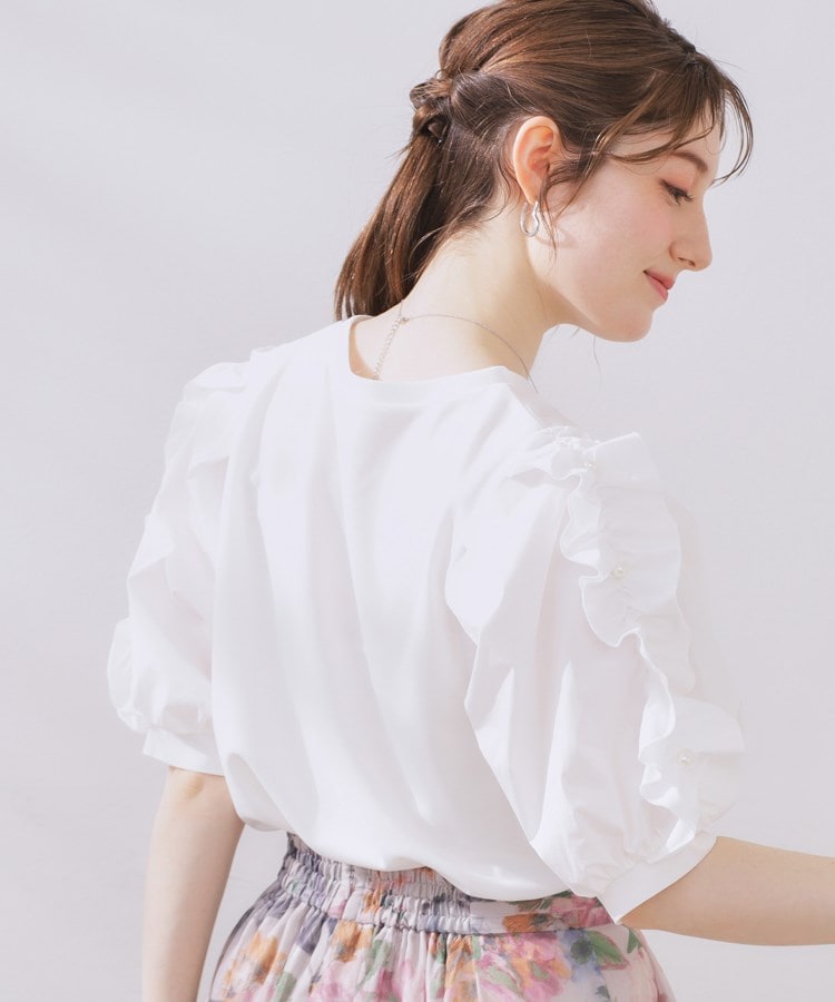 クチュールブローチ(Couture Brooch)の袖異素材デザインカットソー3
