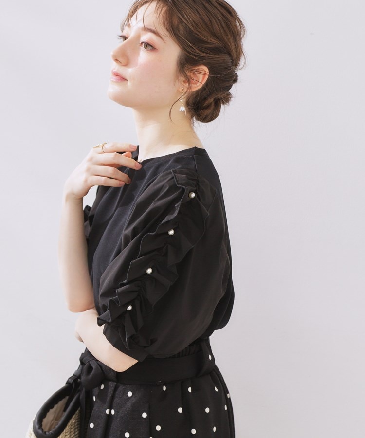 クチュールブローチ(Couture Brooch)の袖異素材デザインカットソー9