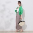 クチュールブローチ(Couture Brooch)の【前後2WAY・二の腕カバー】ダブルパール調釦LEVITA5分袖カーディトップス42