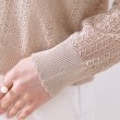 クチュールブローチ(Couture Brooch)の【冷房対策・通勤】透かし編みシャイニーニットカーディガン57
