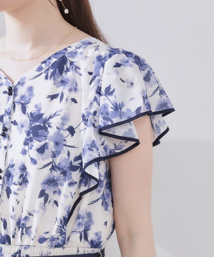 クチュールブローチ(Couture Brooch)の【花柄・華やか・一枚で着映え】サマーフラワーブーケワンピース32