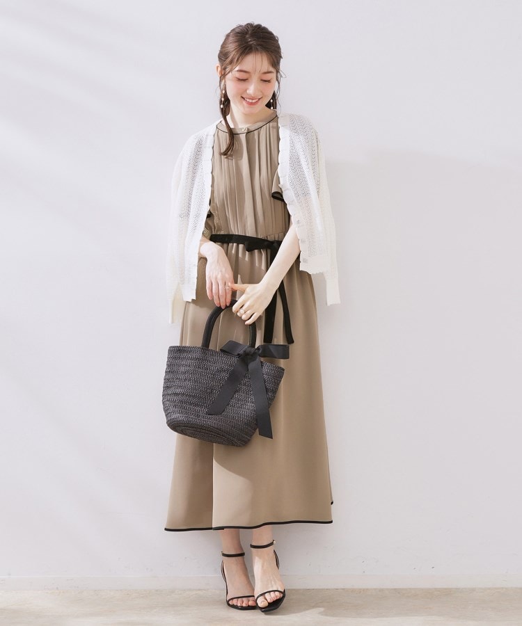 クチュールブローチ(Couture Brooch)の【配色・きれいめ・通勤】タックプリーツ配色ワンピース6
