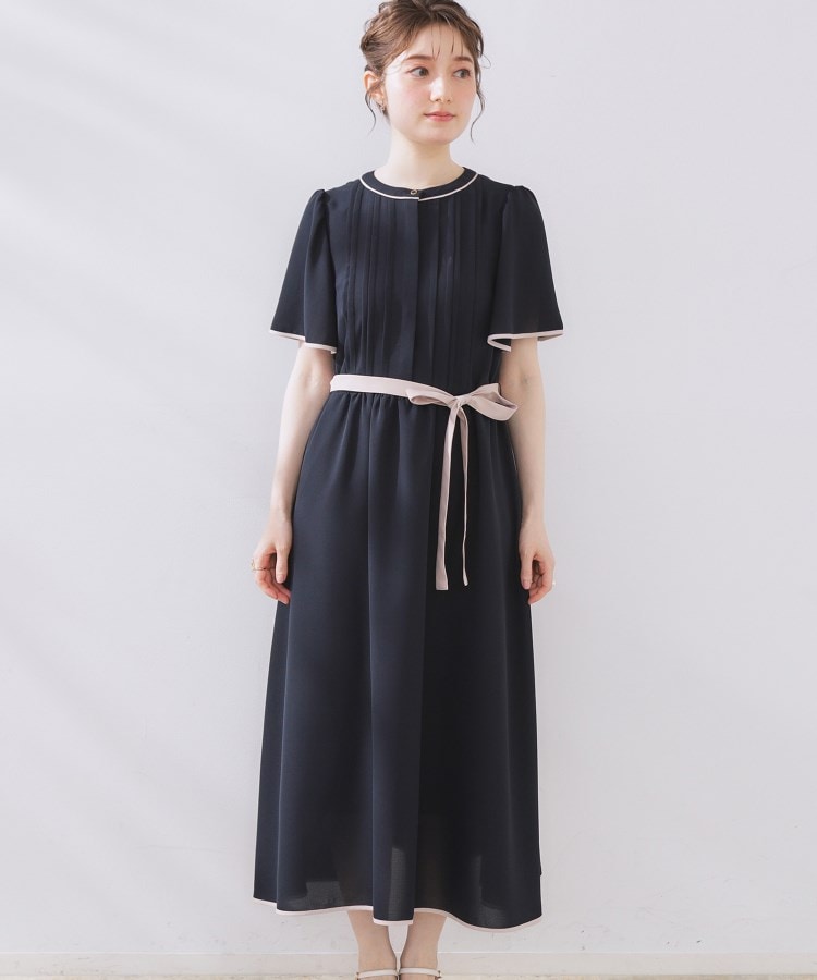 クチュールブローチ(Couture Brooch)の【配色・きれいめ・通勤】タックプリーツ配色ワンピース27